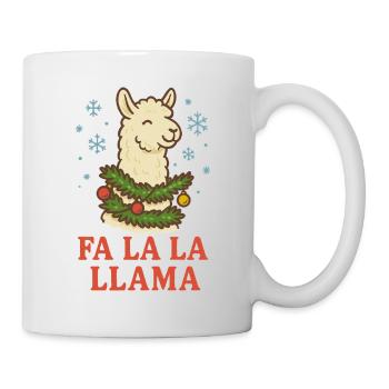 Funny Fa La La Llama Christmas Holiday Design - Mug - white - Right