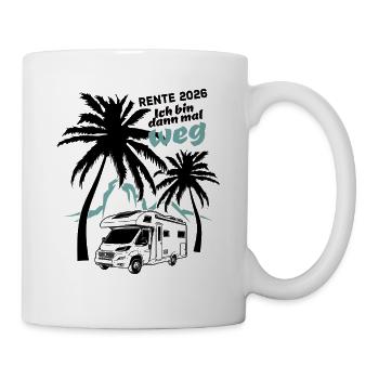 Ich bin dann mal weg | Rente 2026 - Palmen Camper - Tasse - Weiß - Rechts