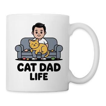 Cat Dad Life on the Sofa - Mug - white - Right