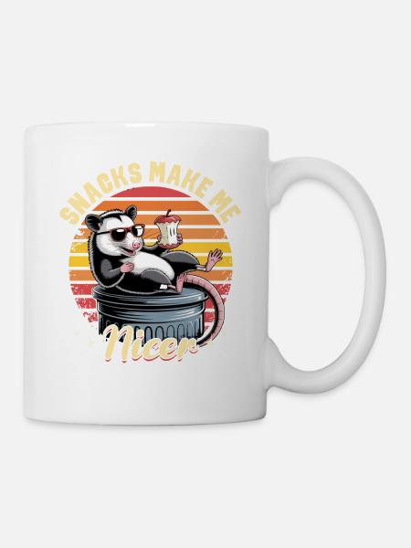 Funny Opossum - Tasse - Weiß