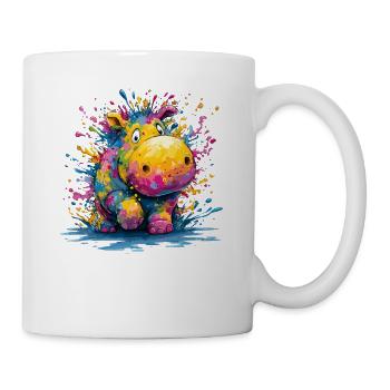 Colorful Drop Hippo Design - Mug - white - Right