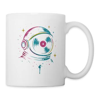 Space Vinyl Astronaut, son Cosmic DJ - Mug blanc - blanc - Droite