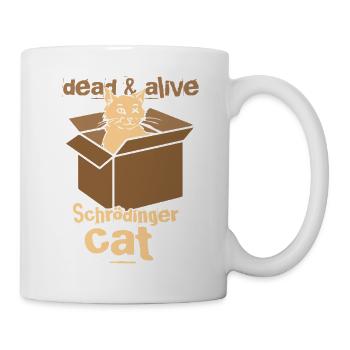Le chat de Schrödinger - Mug blanc - blanc - Droite
