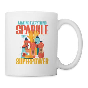 Glanzheld Reinigungs Superpower - Tasse - Weiß - Rechts
