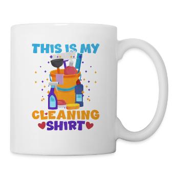 This Is My Cleaning Shirt - Mug - white - Right