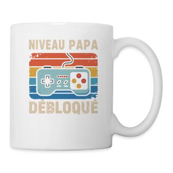 Dad Level Unlocked – Gamer Dad-to-be Gift - Mug - white - Right