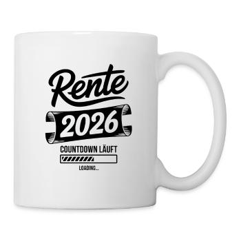 Rente 2026 Countdown Grafik - Tasse - Weiß - Rechts