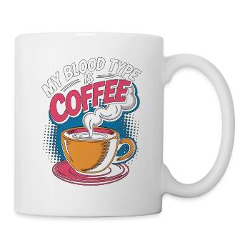 Technicien de laboratoire Mon groupe sanguin est Phlébotomie au café - Mug blanc - blanc - Droite