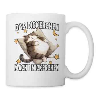 Lustiges Katzennachthemd Faulenzer Katzen - Tasse - Weiß - Rechts