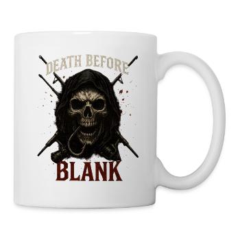 Death Before Blank Schädel Kunst Motiv - Tasse - Weiß - Rechts