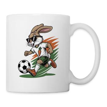 Le lapin de carotte dans le style du football - Mug blanc - blanc - Droite