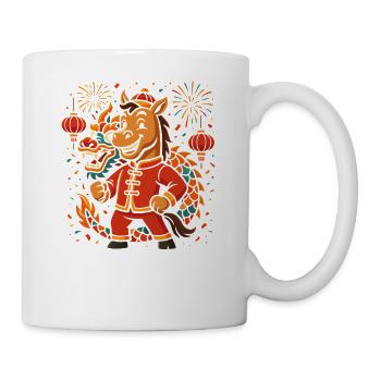 Jahr des Pferdes 2026 – Chinesisches Neujahr für K - Tasse - Weiß - Rechts