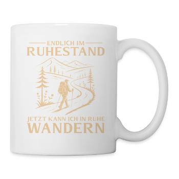 Retraités en randonnée de la paix - retraite - Mug blanc - blanc - Droite