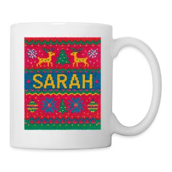 Sarah Christmas Knit Doormat - Mug - white - Right
