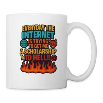 Bourse Internet pour le mème de l’enfer, drôle - Mug blanc - blanc - Droite