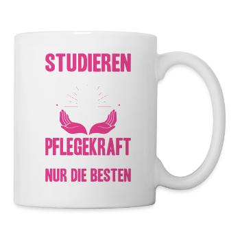 Pflegerin Geschenke Pflege Lustig Krankenpflegerin - Tasse - Weiß - Rechts