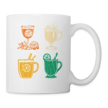 Weihnachtsmann Glühwein Weihnachten - Tasse - Weiß - Rechts