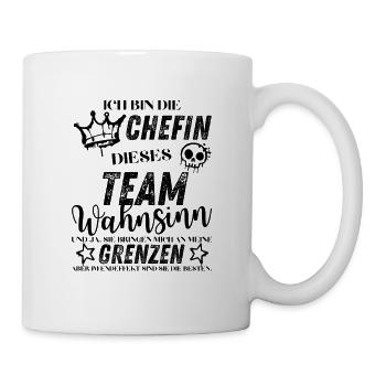 Leader of Team Madness – Sayings Design - Mug - white - Right