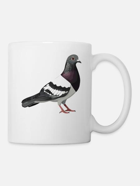 Tauben Taube - Tasse - Weiß