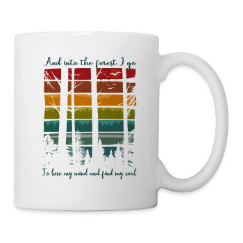 Forest Nature Hiker Trees Camping Outdoor Gift - Mug - white - Right