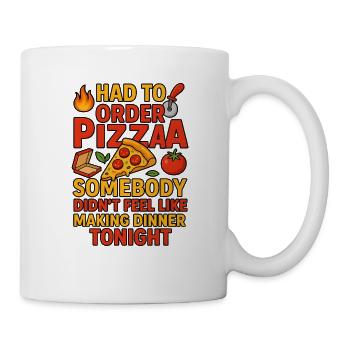 Pizza Night Proclamation, Funny Relationship Food - Mug - white - Right