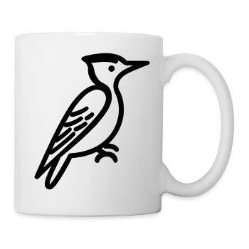 Specht - Tasse - Weiß - Rechts