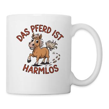 The horse is harmless funny horse motif for - Mug - white - Right