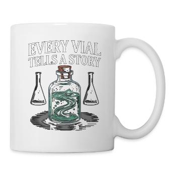 Technicien de laboratoire : chaque fiole raconte une histoire, scientifique - Mug blanc - blanc - Droite