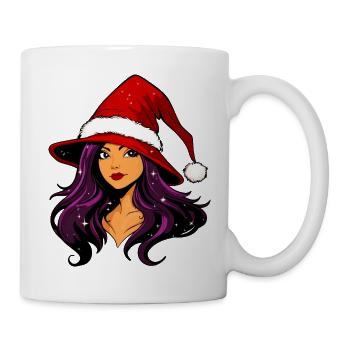 Hexe Weihnachtsfrau - Tasse - Weiß - Rechts