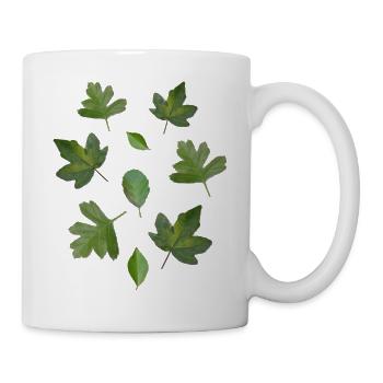 Green Leaves Autumn Nature Leaf Pattern - Mug - white - Right