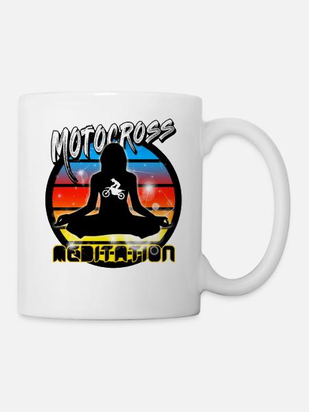 Motocross girl - Tasse - Weiß