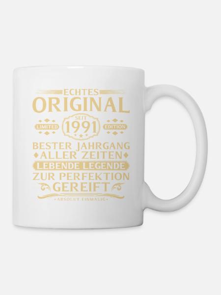 35. Geburtstag Echtes Original seit 1991 - Tasse - Weiß