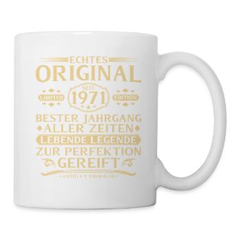 55e anniversaire Véritable original depuis 1971 - Mug blanc - blanc - Droite