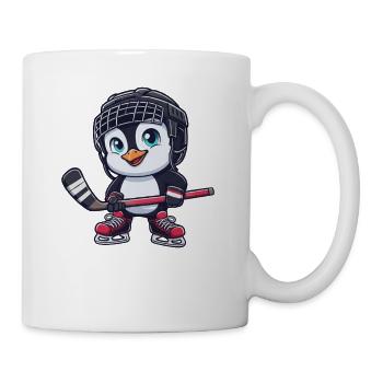 Süßer Pinguin Hockey Eishockeyspieler Cartoon Spaß - Mug - white - Right
