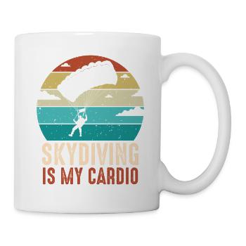 Parachutisme Cardio Retro Sunset - Mug blanc - blanc - Droite