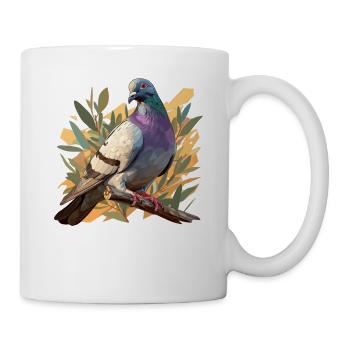 Tauben Taube - Tasse - Weiß - Rechts