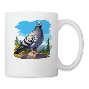 Tauben Taube - Tasse - Weiß - Rechts