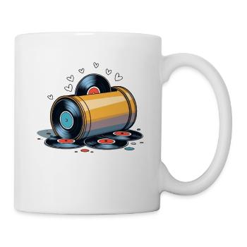 Vinyl Barrel Love – Musique rétro - Mug blanc - blanc - Droite