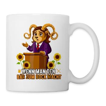 Making a Bear a Buck Sunflower Wordplay Satire - Mug - white - Right