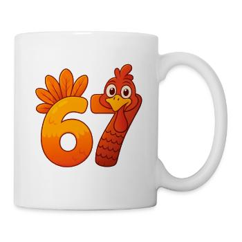 Funny Six Seven 6 7 Meme Thanksgiving - Mug - white - Right