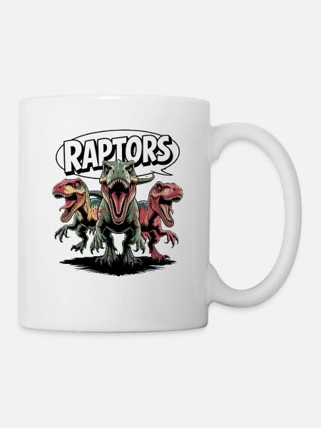 Raptors Dinosaur Abenteuer für Dino-Fans - Tasse - Weiß