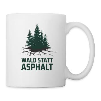 Forest instead of asphalt: pure nature, environmental awareness - Mug - white - Right