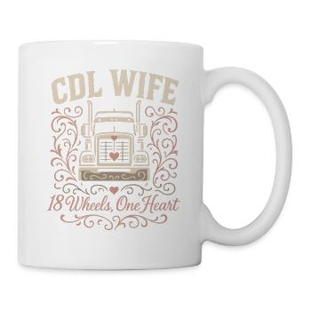 CDL Wife 18 Wheels One Heart - Mug - white - Right