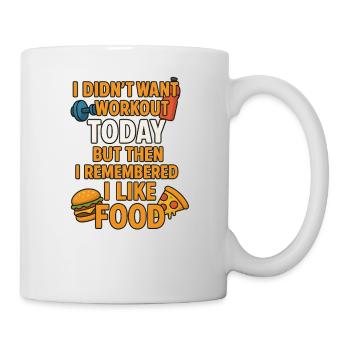 Fooddie Fitness Humor-Grafik - Tasse - Weiß - Rechts