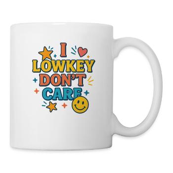 Lowkey Don’t Care Funny Saying  - Mug - white - Right