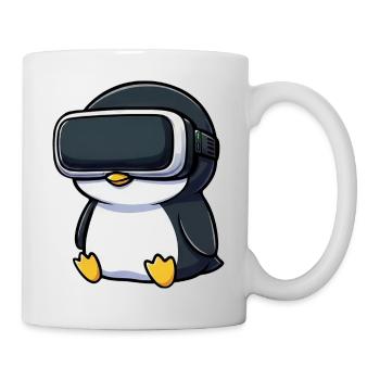 Joueur de dessins animés Joueur du Pingouin mignon - Mug blanc - blanc - Droite