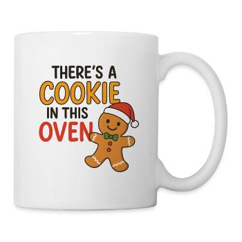 Cookie in the Oven lustiges Weihnachtsmotiv - Tasse - Weiß - Rechts