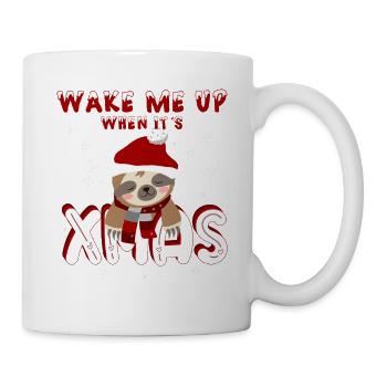 Sloth – Wake Me Up When It's Xmas - Mug - white - Right