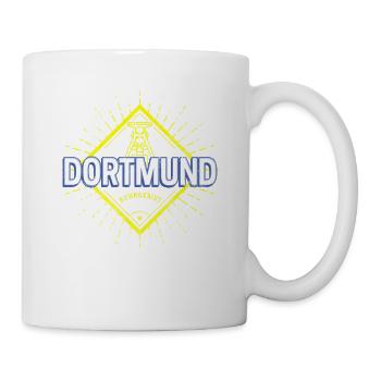 Dortmund Stadt Deutschland Zeche Vintage Souvenir - Tasse - Weiß - Rechts