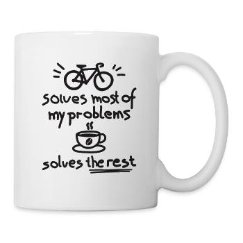 Cycling Solves Most Of My Problems Coffee The Rest - Mug - white - Right